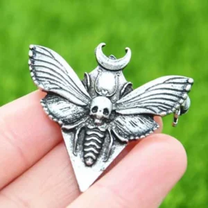 Wicca Vintage Jewelry Death Moth Brooches Witchcraft Accessories Goth Broches Women