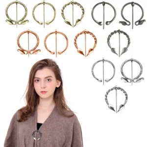 Viking Brooch Collection Vintage Penannular Shoulder Shawl Scarf Clasp Cloak Pin Medieval Jewelry Norse Viking Metal Pin Badge