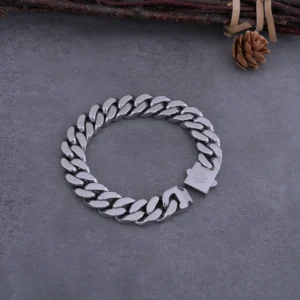 Viking Cast Cuban Thick Chain Mens Bracelet Stainless Steel Fine Polished Chain Four Sides Cut Boyfriend Gift