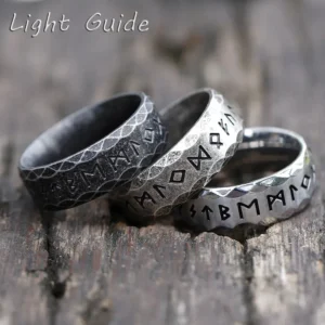 2022 NEW Men's 316L stainless-steel rings retro Odin Viking rune for teen RING Amulet fashion Jewelry Gift free shipping